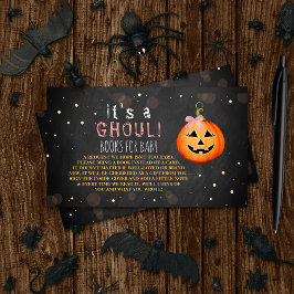 Het is een Ghoul. Little Pumpkin Halloween Baby sh Informatiekaartje