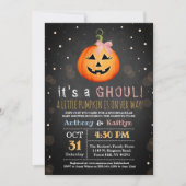 Het is een Ghoul. Little Pumpkin Halloween Baby sh Kaart (Voorkant)