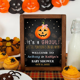 Het is een Ghoul. Little Pumpkin Halloween Baby sh Poster