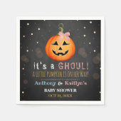 Het is een Ghoul. Little Pumpkin Halloween Baby sh Servet (Voorkant)