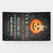 Het is een Ghoul. Little Pumpkin Halloween Baby sh Spandoek (Horizontaal)
