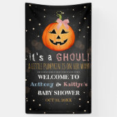 Het is een Ghoul. Little Pumpkin Halloween Baby sh Spandoek (Verticaal)