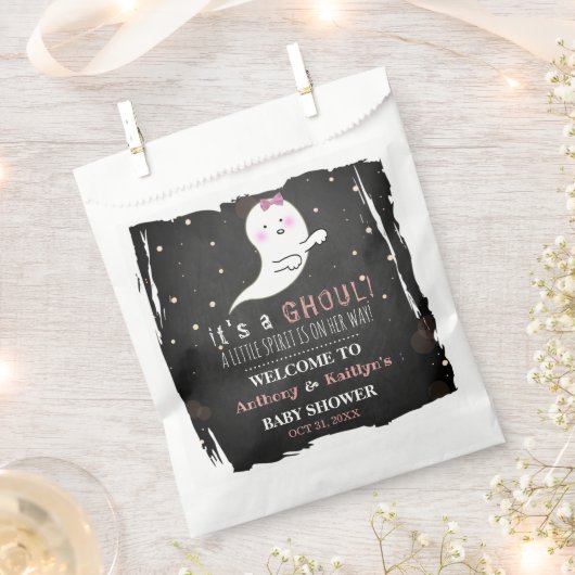 Het is een Ghoul. Little Spirit Halloween Baby sho Bedankzakje (Geknipt)