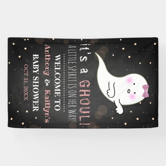Het is een Ghoul. Little Spirit Halloween Baby sho Spandoek (Horizontaal)