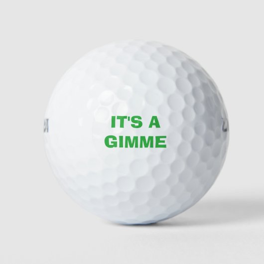 Het is een Gimmie Golf Balls Golfballen (Voorkant)