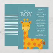 Het is een Giraffe Baby shower-uitnodiging voor ee Kaart (Voorkant / Achterkant)