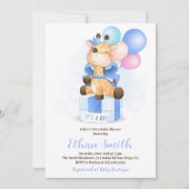 Het is een Giraffe Baby shower van de Waterverf va Kaart (Voorkant)