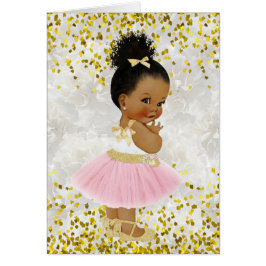 Het is een Girl Afro Puff Baby Ballerina Baby show