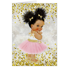 Het is een Girl Afro Puffs Baby Ballerina Baby sho