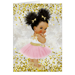Het is een Girl Afro Puffs Baby Ballerina Baby sho