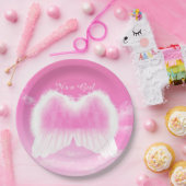 Het is een Girl Angel Wings Paper Bord 9" (Feest)