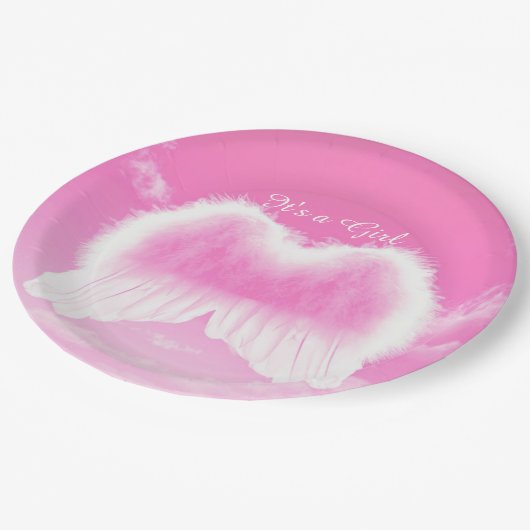 Het is een Girl Angel Wings Paper Bord 9" (Gekanteld)