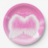 Het is een Girl Angel Wings Paper Bord 9" (Voorkant)