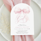 Het is een Girl Arch Pink Bow Baby shower Kaart