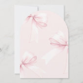 Het is een Girl Arch Pink Bow Baby shower Kaart (Achterkant)