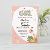 Het is een Girl Baby Baby shower Kaart (Staand voorkant)