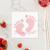 Het is een Girl Baby Fee Announcement Paper Napkin Servetten (Insitu)