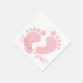 Het is een Girl Baby Fee Announcement Paper Napkin Servetten (Hoek)