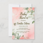 Het is een Girl Baby Girl Pink Baby shower Kaart (Voorkant)