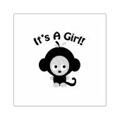 Het is een Girl Baby Monkey Rubberstempel (Afrduk)