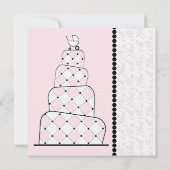 Het is een Girl Baby shower Cake Invitation Kaart (Achterkant)