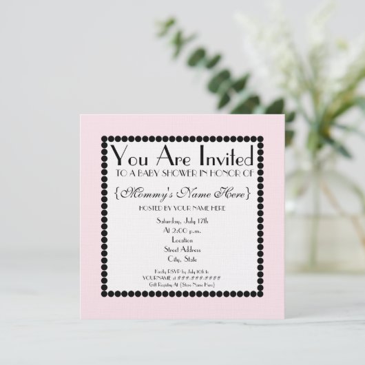Het is een Girl Baby shower Cake Invitation Kaart (Staand voorkant)