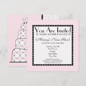 Het is een Girl Baby shower Cake Invitation Kaart (Voorkant / Achterkant)