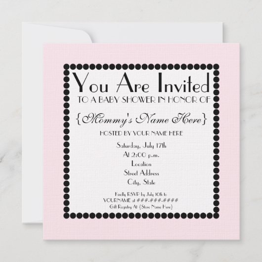 Het is een Girl Baby shower Cake Invitation Kaart (Voorkant)