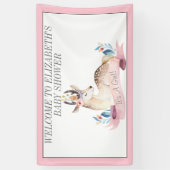 Het is een Girl Baby shower Cute Deer Banner (Verticaal)