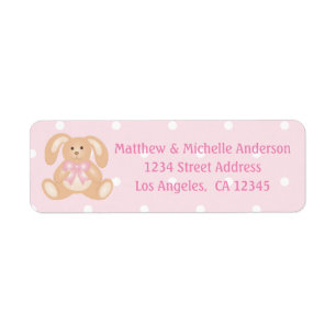 Het is een Girl Baby shower Girly Pink Bunny Rabbi Etiket