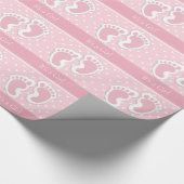 Het is een Girl Baby shower inpakpapier (Hoek)
