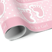 Het is een Girl Baby shower inpakpapier (Rol Hoek)