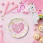 Het is een Girl Baby shower Paper Borden Papieren Bordje (Feest)