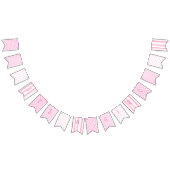 Het is een Girl Baby shower Pink Stripe en Stippen Vlaggetjes (Alle)
