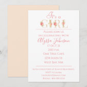 Het is een Girl Baby shower Uitnodiging (Voorkant / Achterkant)