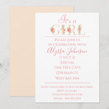 Het is een Girl Baby shower Uitnodiging