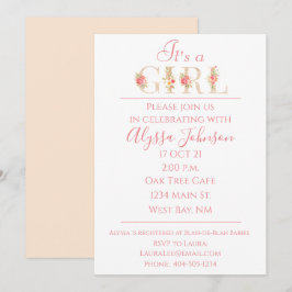 Het is een Girl Baby shower Uitnodiging