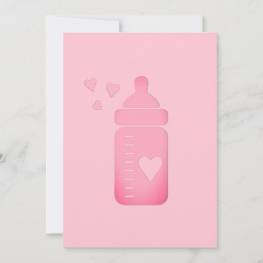 Het is een Girl Baby shower Uitnodiging (Achterkant)