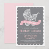 Het is een Girl Baby shower Uitnodiging (Voorkant / Achterkant)