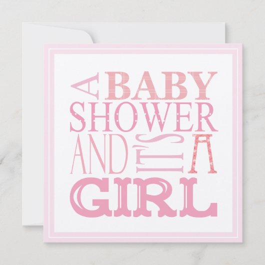 Het is een Girl Baby shower Uitnodiging (Voorkant)