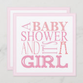 Het is een Girl Baby shower Uitnodiging (Voorkant / Achterkant)
