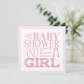 Het is een Girl Baby shower Uitnodiging (Staand voorkant)