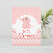 Het is een Girl Baby shower Uitnodiging (Staand voorkant)