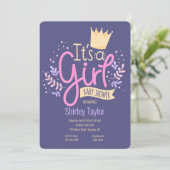 Het is een Girl Baby shower-uitnodiging Kaart (Staand voorkant)