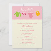 Het is een Girl Baby shower-uitnodiging Kaart (Voorkant)