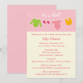 Het is een Girl Baby shower-uitnodiging Kaart (Voorkant / Achterkant)