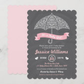 Het is een Girl Baby shower Umbrella Chalkboard In Kaart (Voorkant / Achterkant)