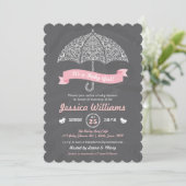 Het is een Girl Baby shower Umbrella Chalkboard In Kaart (Staand voorkant)