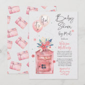 Het is een Girl Baby shower van Mail Balloons Mail Kaart (Voorkant / Achterkant)