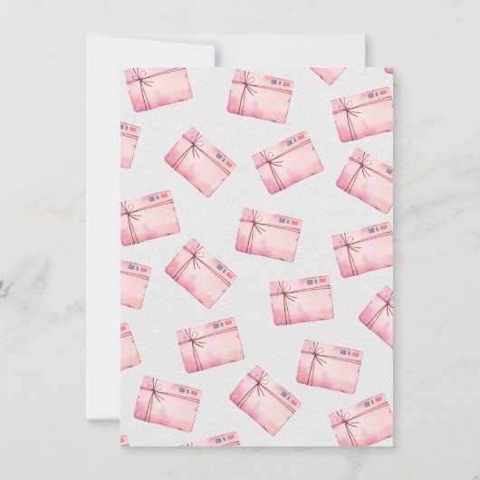 Het is een Girl Baby shower van Mail Balloons Mail Kaart (Achterkant)